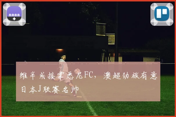 维辛或接掌悉尼FC,澳超劲旅有意日本J联赛名帅